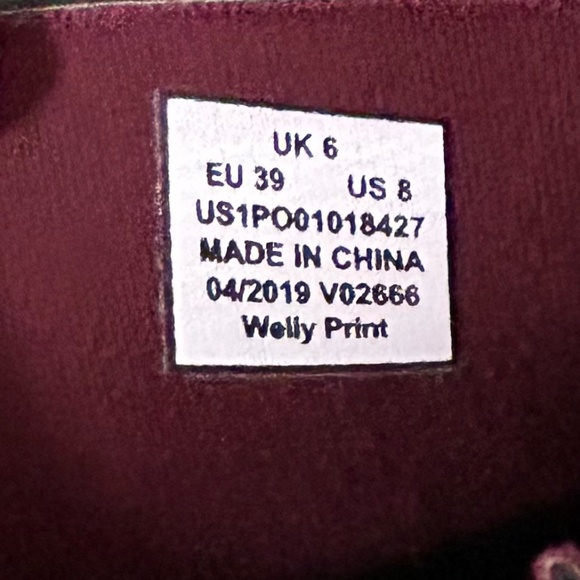 Joules knee-high black floral rain boots - Picture 2 of 6